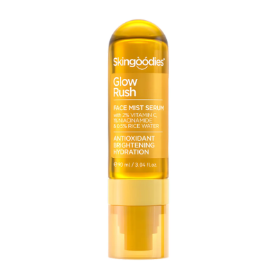 FACE MIST SERUM- GLOW RUSH-ANTIOXIDANT BRIGHTENING HYDRATION with 2%  VITAMIN C, 1% NIACINAMIDE & 0.5% RICE WATER