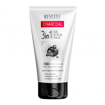 Charcoal 3in1 Gel, Scrub, Mask