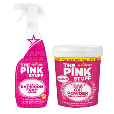 Сет-The Pink Stuff-Bathroom Foam Cleaner + Oxi Stain Remover for Colours