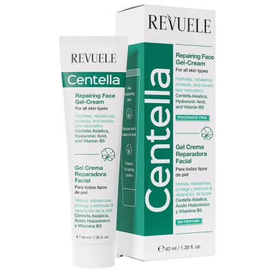 REVUELE CENTELLA - REPAIRING FACE GEL CREAM - Лесен гел крем за лице 40ml