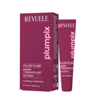 Revuele PLUMPIX-PILLOW PLUMP-LIP BUTTER- peptide + hyaluronic acid - Интензивен негувачки балзам за усни со хијалуронска киселина и пептиди 15ml