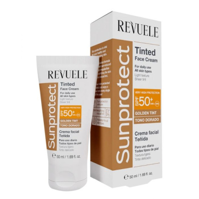 Revuele SUNPROTECT TINTET FACE CREAM -GOLDEN TINT- SPF-50-Тониран дневен крем за лице 50ml